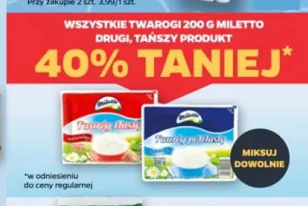 Twarogi 200 g Miletto +2 warianty