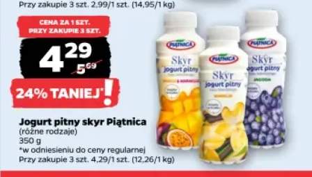 Jogurt pitny skyr mango & marakuja Piątnica +2 warianty