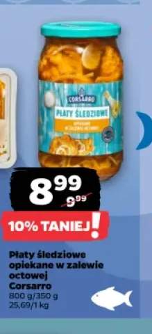 Płaty śledziowe opiekane w zalewie octowej Corsarro