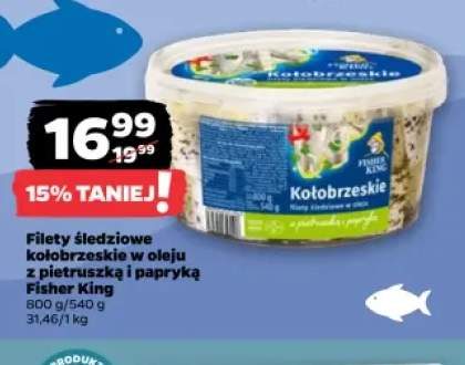 Filety śledziowe kołobrzeskie w oleju z pietruszką i papryką Fisher King