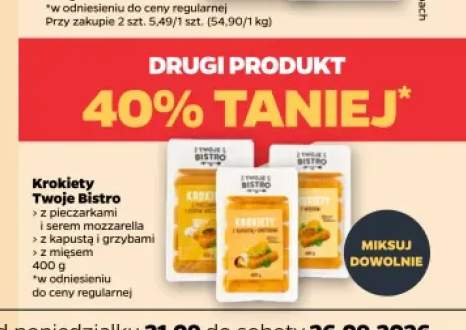 Krokiety z pieczarkami i serem mozzarella Twoje Bistro +2 warianty