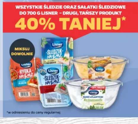 Śledzie oraz sałatki śledziowe do 700 g Lisner +5 wariantów