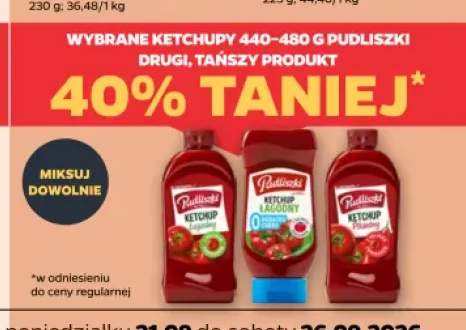 Ketchupy 440-480 g Pudliszki +3 warianty