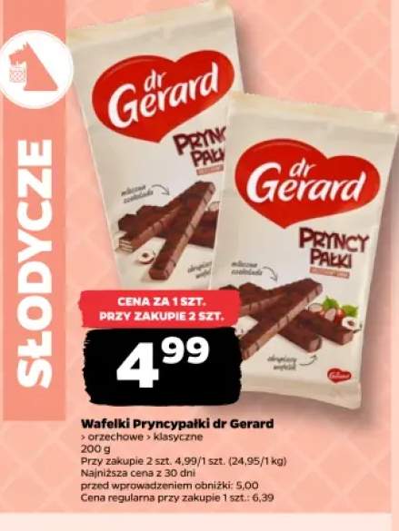 Wafelki Pryncypałki dr Gerard orzechowe +1 wariant