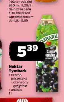 Nektar Tymbark czarna porzeczka +2 warianty