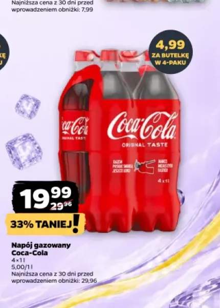 Napój gazowany Coca-Cola 4-pak 1 l