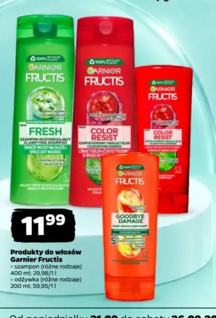Szampon do włosów Garnier Fructis Fresh +3 warianty