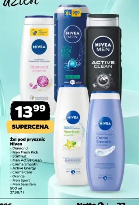 Żel pod prysznic Nivea Diamond +9 wariantów