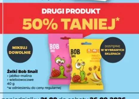 Żelki Bob Snail jabłko-malina +1 wariant