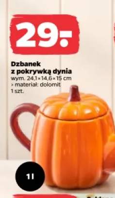 Dzbanek z pokrywką dynia