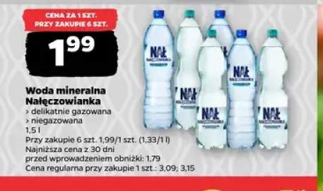 Woda mineralna gazowana delikatnie Nałęczowianka +1 wariant