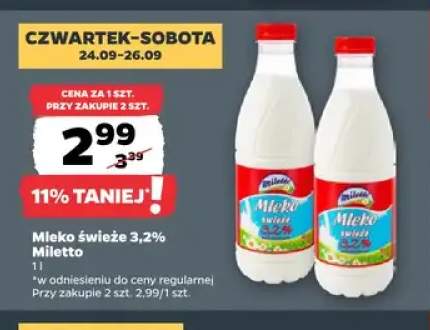 Mleko świeże Miletto 3,2%