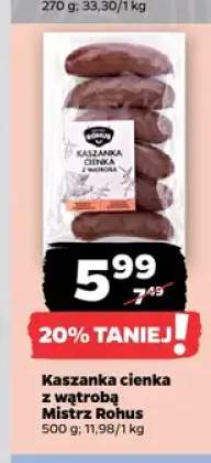 Kaszanka cienka z wątrobą Mistrz Rohus