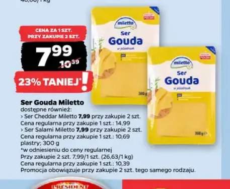 Ser gouda w plastrach Miletto +2 warianty