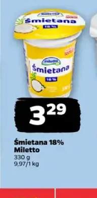 Śmietana Miletto 18%