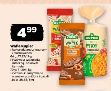 Wafle Kupiec ryżowe z czekoladą mleczną i solonym karmelem +2 warianty