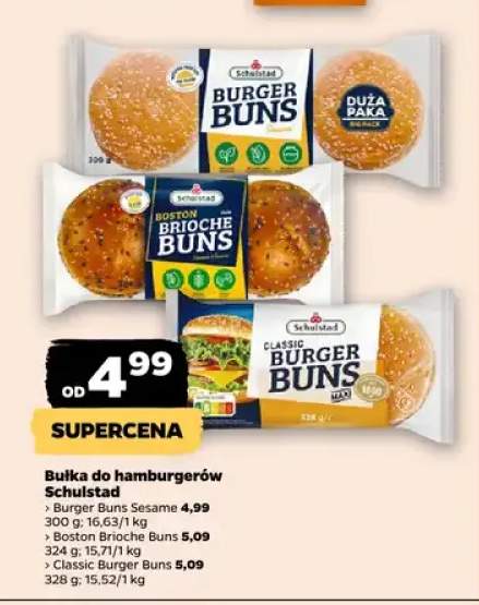 Bułka do hamburgerów Burger Buns Sesame Schulstad +2 warianty