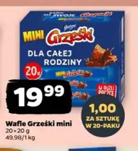 Wafle Grześki mini 20-pak