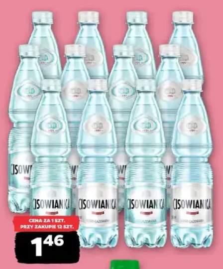 Woda mineralna niegazowana Cisowianka +1 wariant