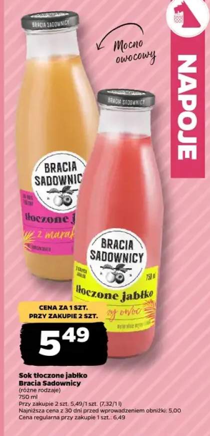 Sok tłoczone jabłko Bracia Sadownicy