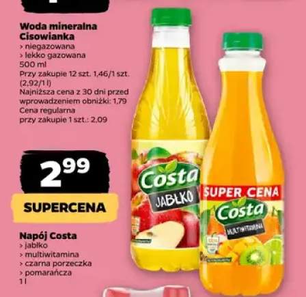 Napój Costa jabłko +3 warianty