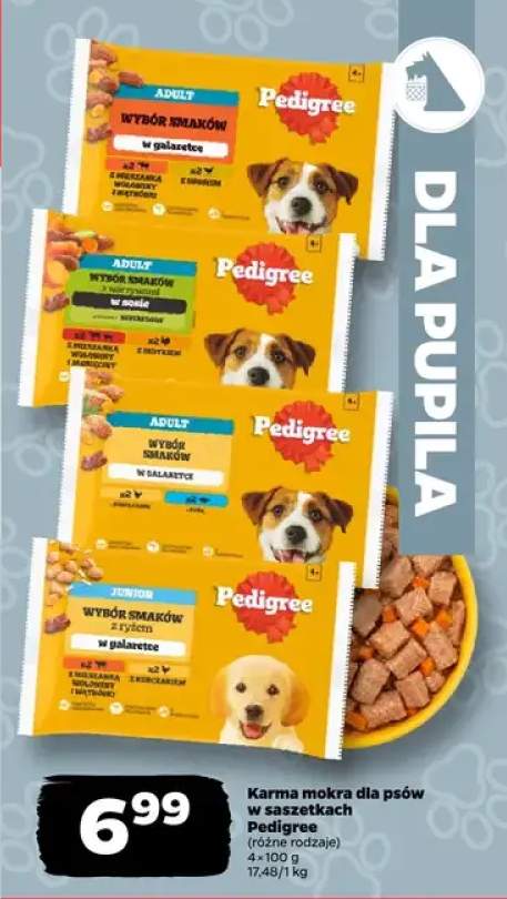 Karma mokra dla psów w saszetkach Pedigree 4-pak