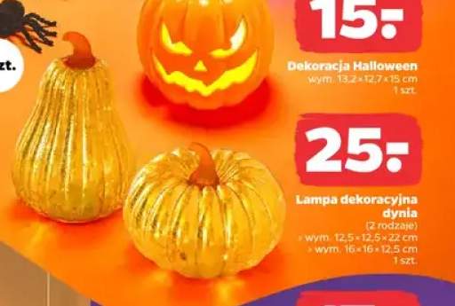 Lampa dekoracyjna dynia 12,5x12,5x22 cm +1 wariant