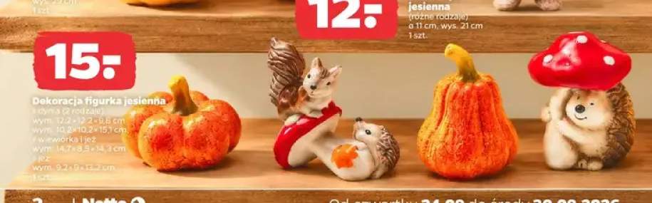 Dekoracja figurka jesienna dynia +2 warianty