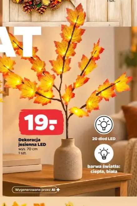Dekoracja jesienna LED 70 cm