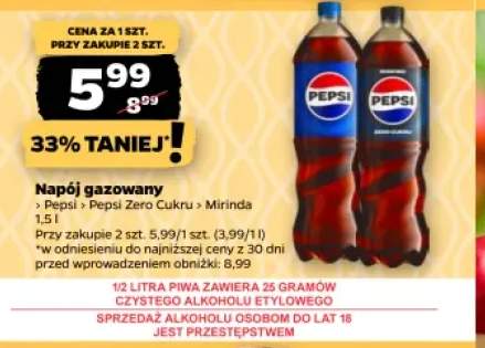 Napój gazowany Pepsi Zero Cukru +2 warianty