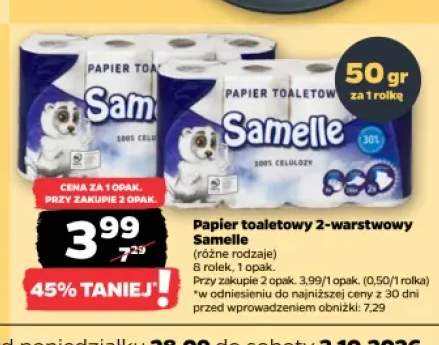 Papier toaletowy 2-warstwowy Samelle