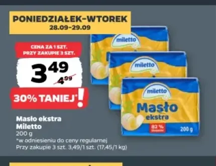 Masło ekstra Miletto