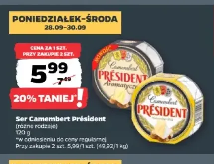 Ser Camembert Président aromatyczny +1 wariant