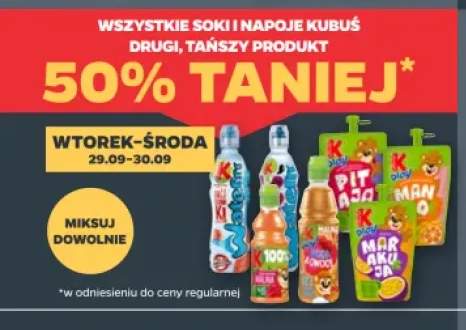 Soki i napoje Kubuś +5 wariantów