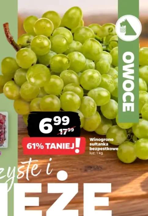 Winogrono sułtanka bezpestkowe