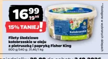 Filety śledziowe kołobrzeskie w oleju z pietruszką i papryką Fisher King