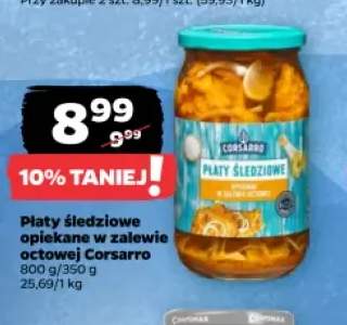 Płaty śledziowe opiekane w zalewie octowej Corsarro