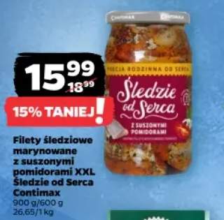 Filety śledziowe marynowane z suszonymi pomidorami XXL Śledzie od Serca Contimax