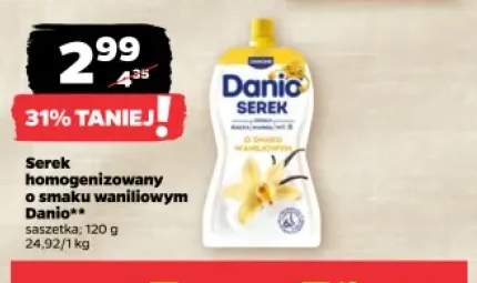 Serek homogenizowany o smaku waniliowym Danio