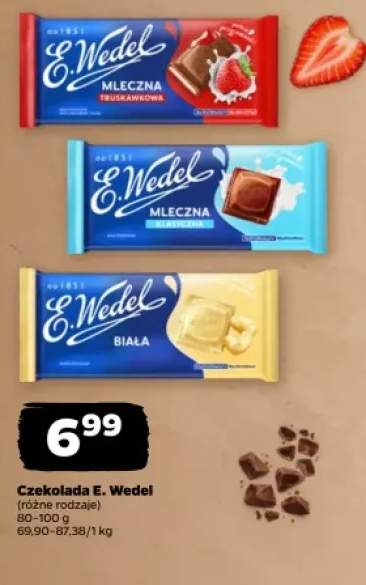 Czekolada mleczna truskawkowa E.Wedel +2 warianty
