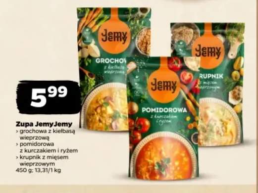 Zupa grochowa z kiełbasą wieprzową JemyJemy +2 warianty