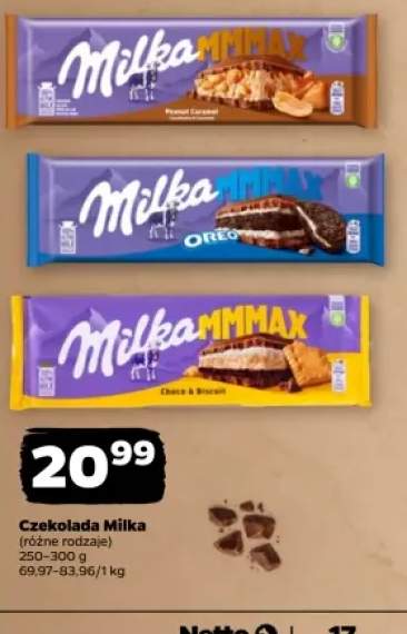 Czekolada Milka MMMAX Peanut Caramel +2 warianty