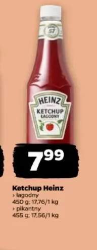 Ketchup Heinz łagodny +1 wariant