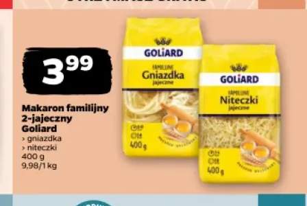Makaron familijny 2-jajeczny gniazdka Goliard +1 wariant