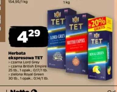Herbata ekspresowa czarna Lord Grey TET +2 warianty