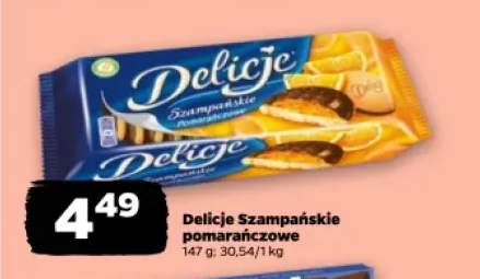 Ciastka Delicje Szampańskie pomarańczowe