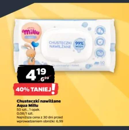 Chusteczki nawilżane Aqua Millu