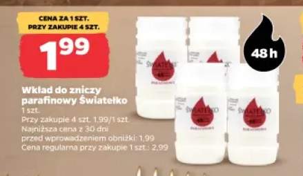Wkład do zniczy parafinowy Światełko