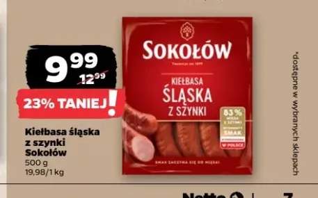 Kiełbasa śląska z szynki Sokołów