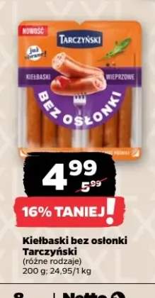 Kiełbaski bez osłonki Tarczyński